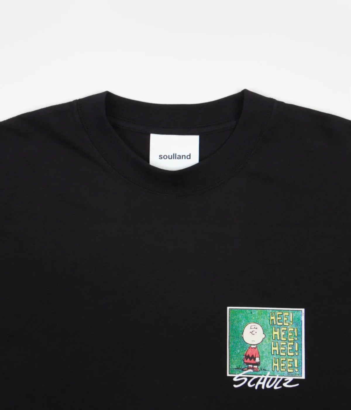 Soulland Meets Peanuts Charlie T-Shirt - Black