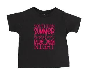 Southern Summer Barefoot Blue Jean Night T-Shirt