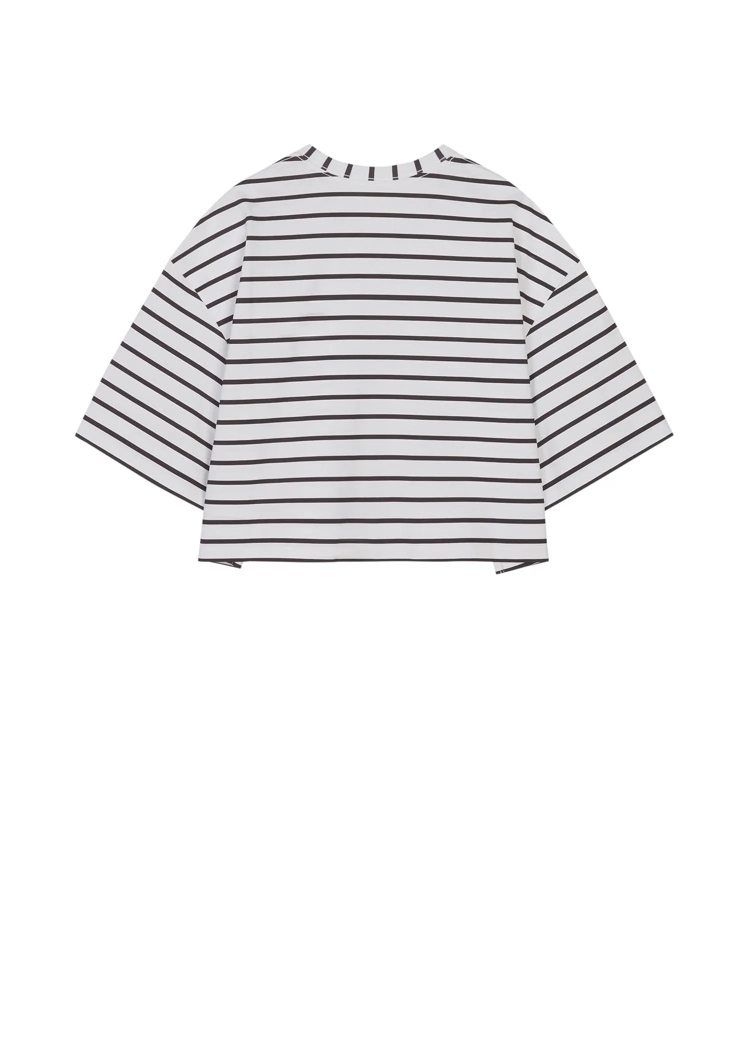 T-Shirt / JNBY Loose Fit Stripped H-Line Cotton T-Shirt