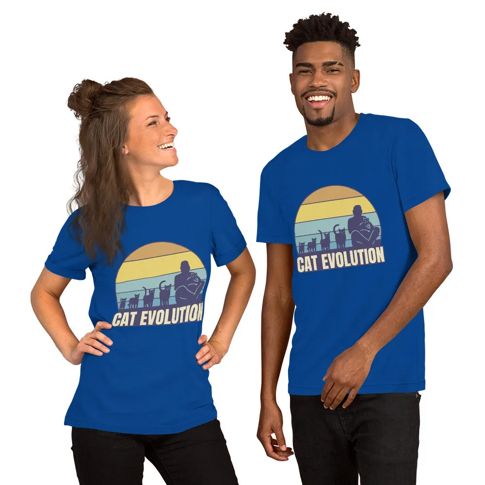 T-Shirts - Cat Evolution (Glamourange Pets Staple T-Shirts - Front Print 0013 Model)