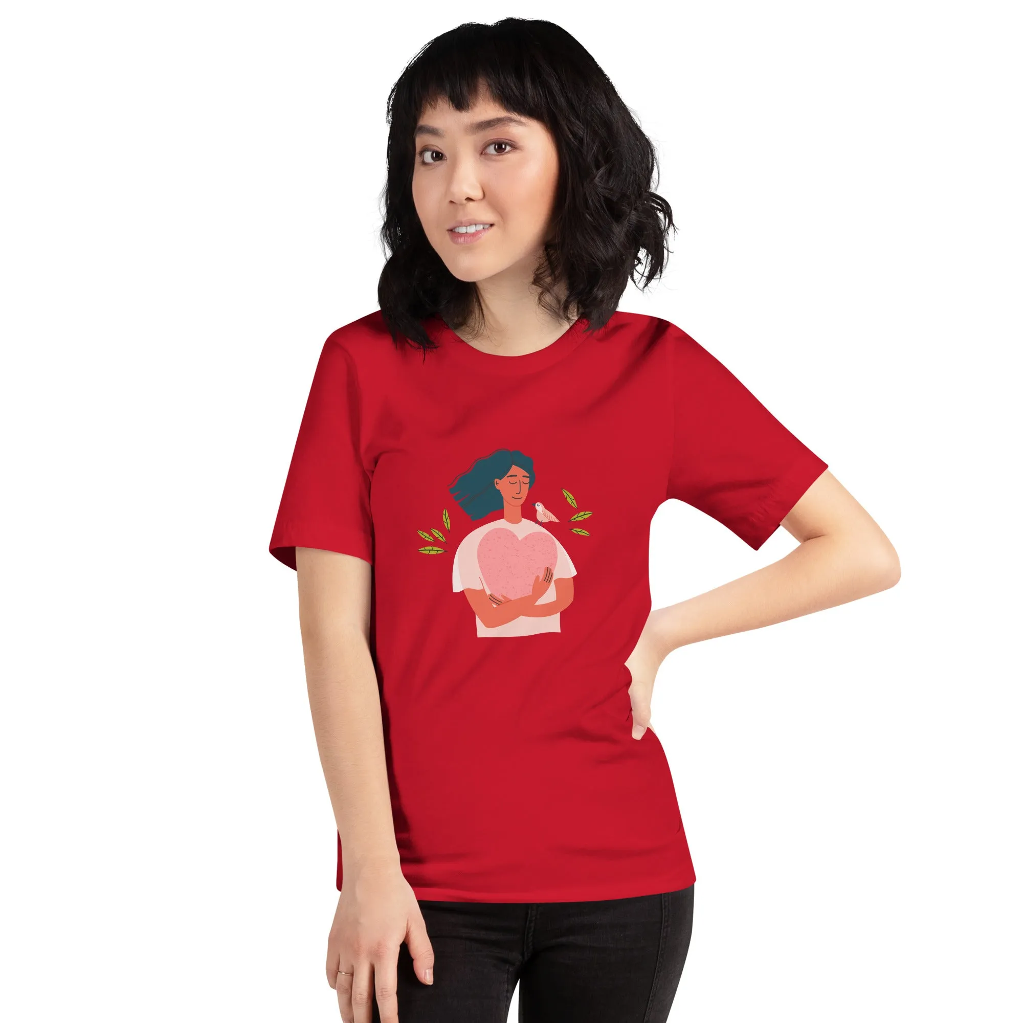 T-Shirts - Love (Glamourange Love Staple T-Shirts - Front Print 002 Model)