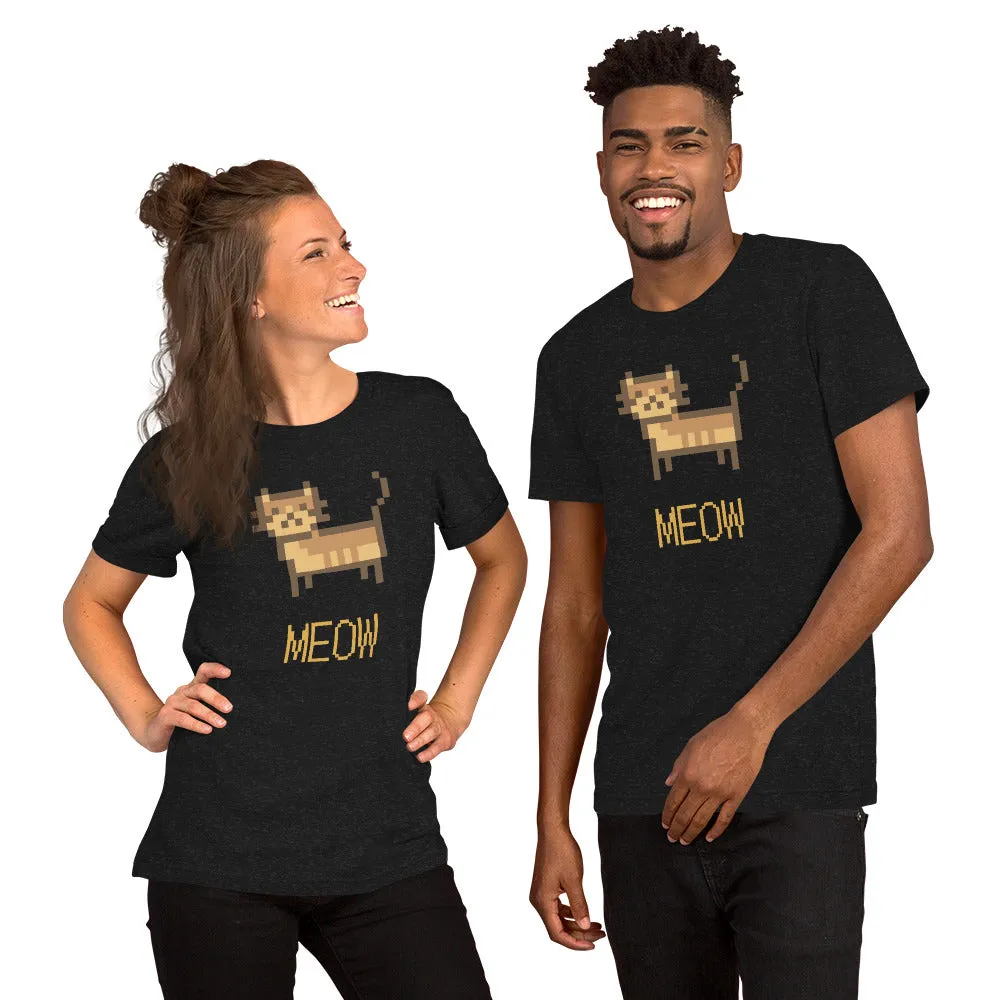 T-Shirts - Meow (Glamourange Pets Staple T-Shirts - Front Print 0010 Model)