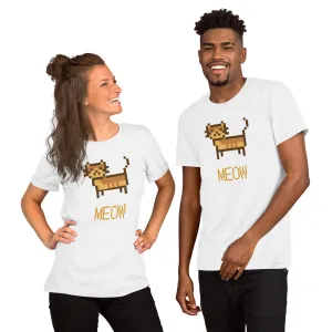 T-Shirts - Meow (Glamourange Pets Staple T-Shirts - Front Print 0010 Model)