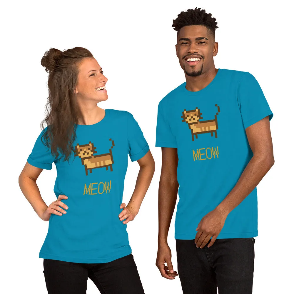 T-Shirts - Meow (Glamourange Pets Staple T-Shirts - Front Print 0010 Model)