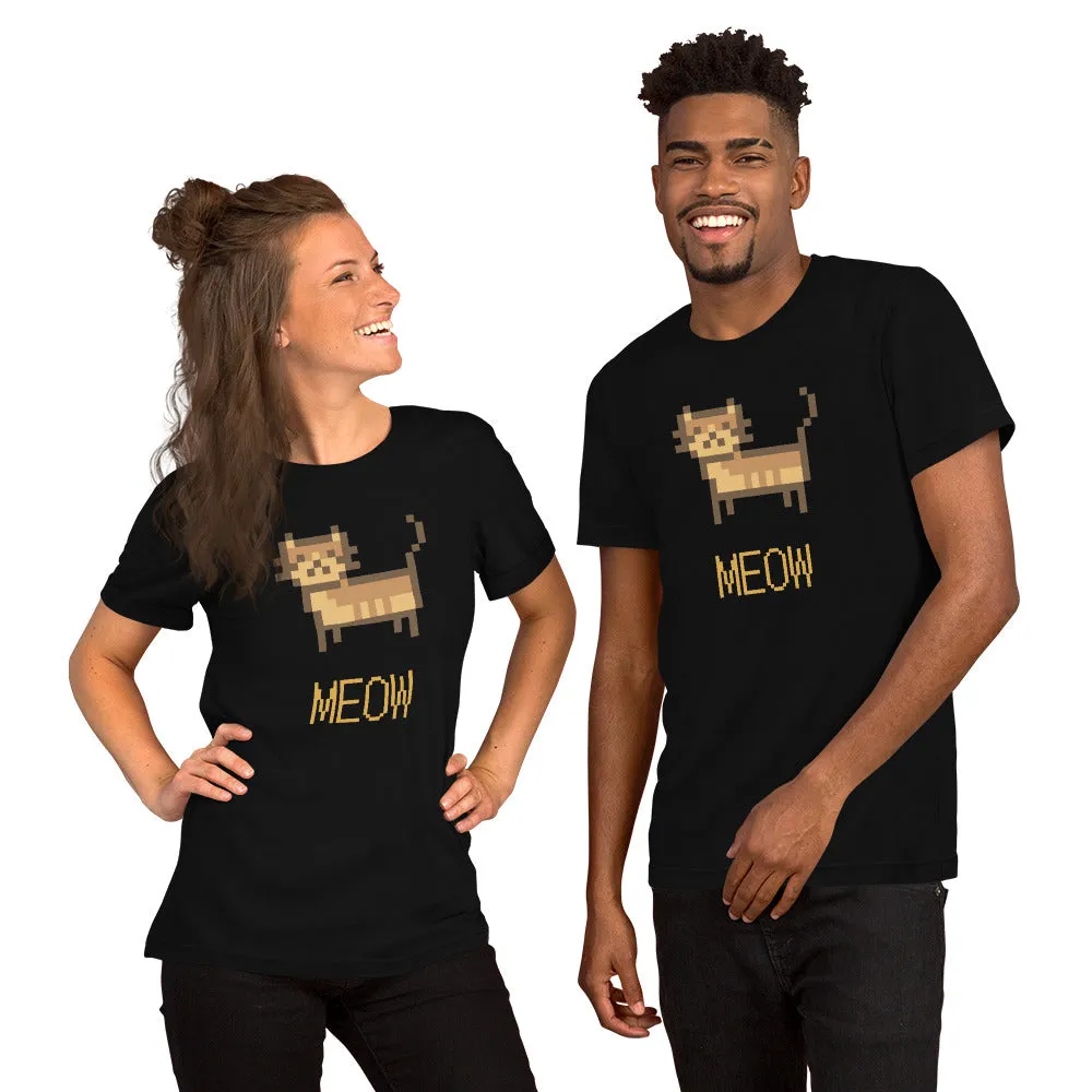 T-Shirts - Meow (Glamourange Pets Staple T-Shirts - Front Print 0010 Model)