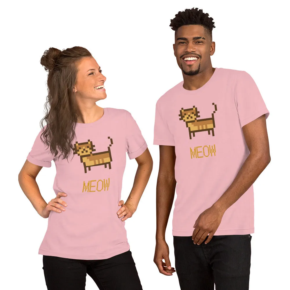 T-Shirts - Meow (Glamourange Pets Staple T-Shirts - Front Print 0010 Model)