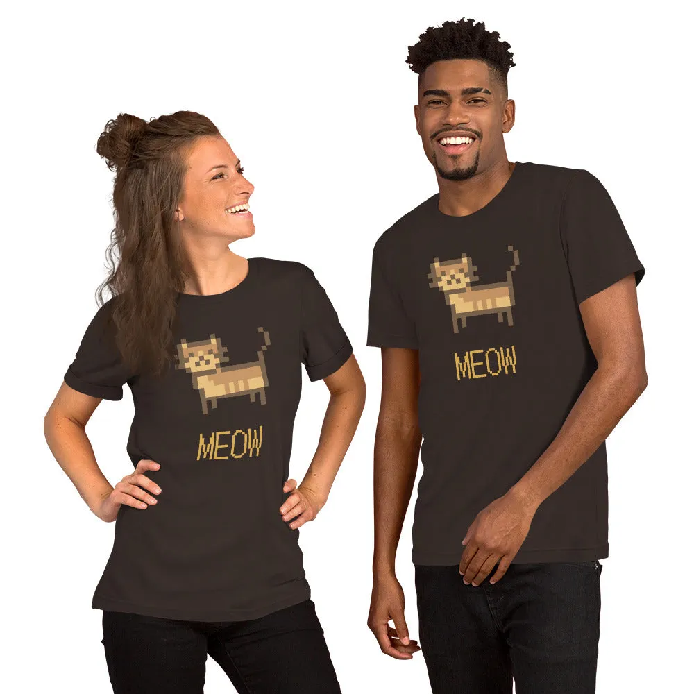 T-Shirts - Meow (Glamourange Pets Staple T-Shirts - Front Print 0010 Model)