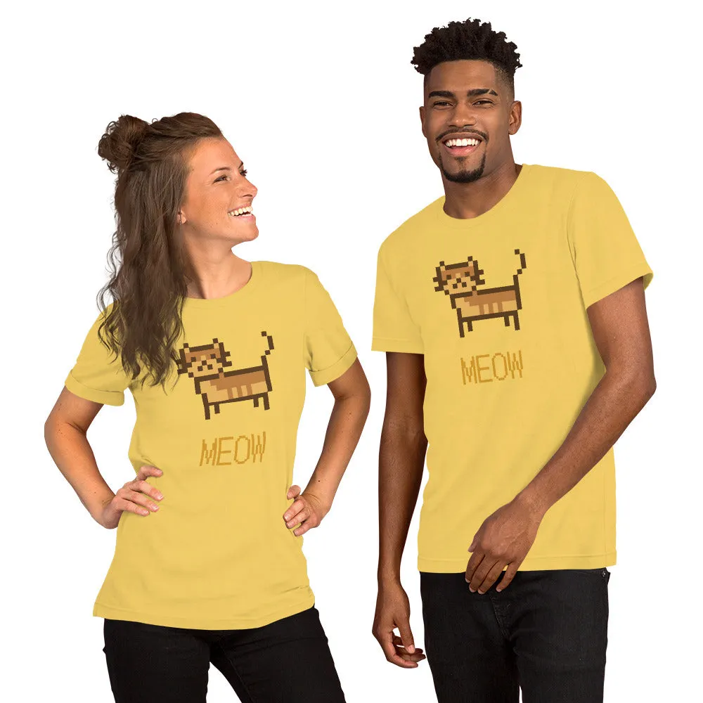 T-Shirts - Meow (Glamourange Pets Staple T-Shirts - Front Print 0010 Model)