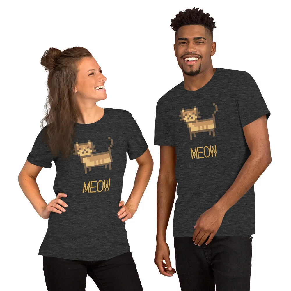 T-Shirts - Meow (Glamourange Pets Staple T-Shirts - Front Print 0010 Model)