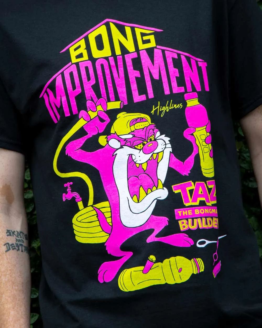 Taz Bong Improvement  Black T-Shirt