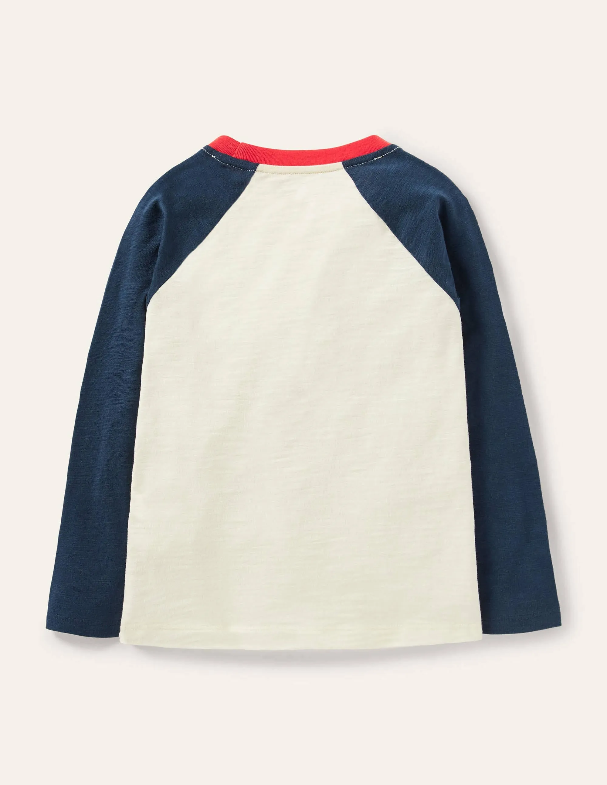 Textured Raglan T-shirt-Ivory Small But Brave