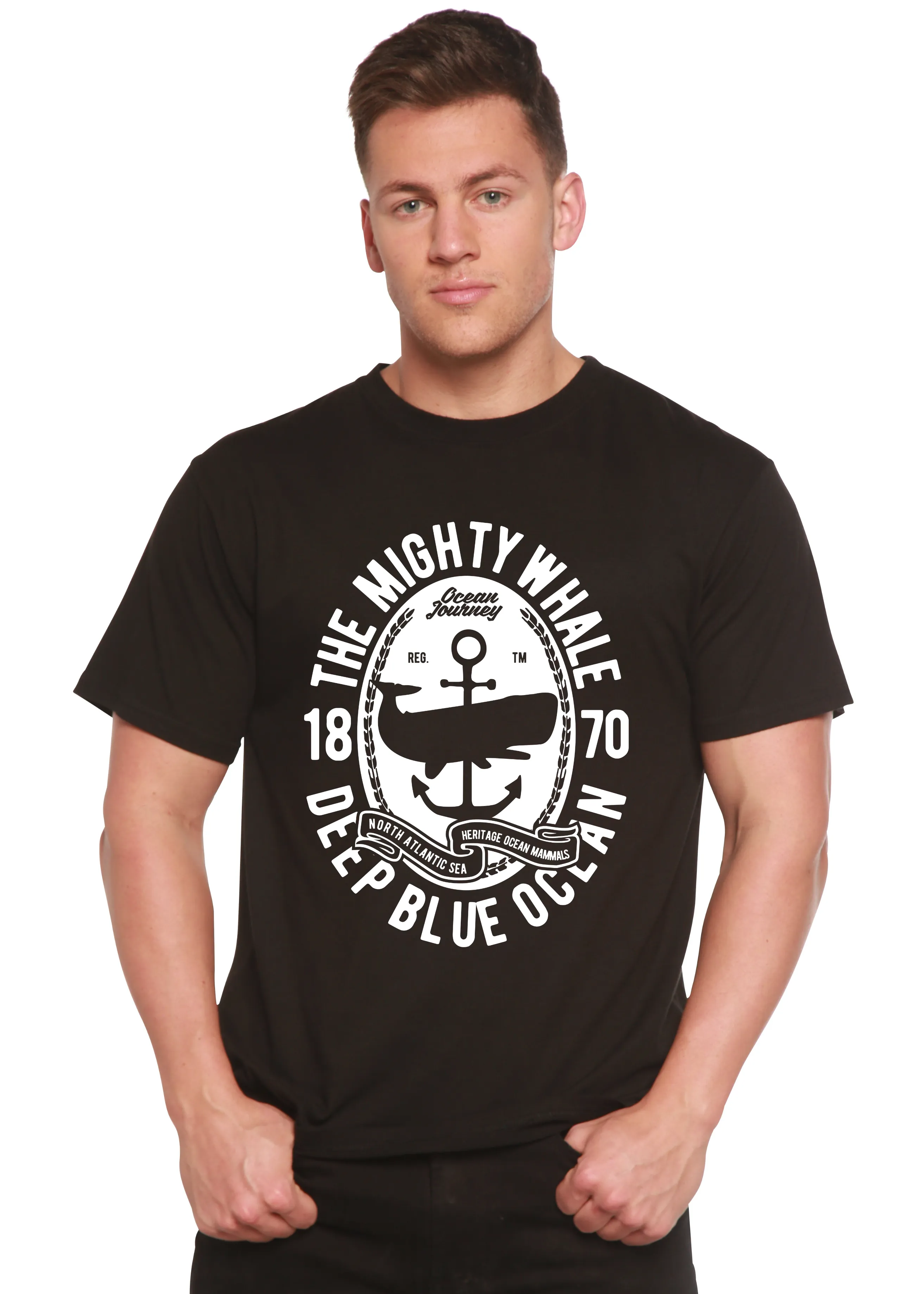 The Mighty Spun Bamboo® Men's Bamboo Viscose/Organic Cotton Short Sleeve Graphic T-Shirt