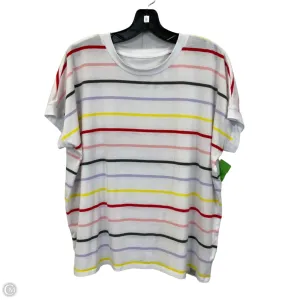 Top Short Sleeve Basic By Marc New York In Striped Pattern, Size: L
