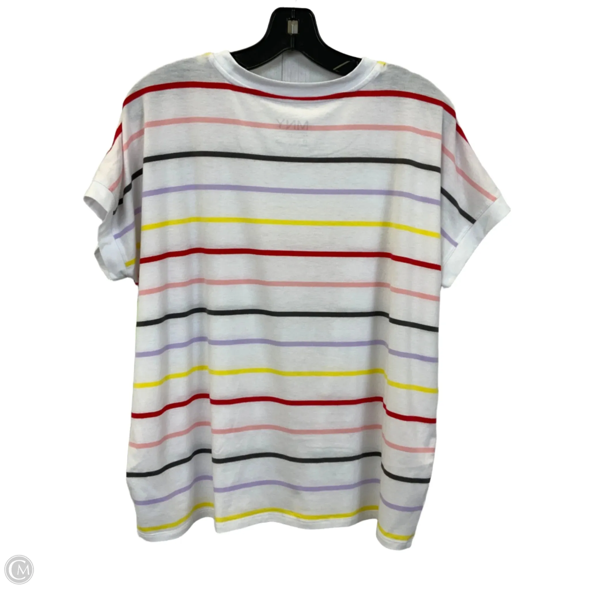 Top Short Sleeve Basic By Marc New York In Striped Pattern, Size: L