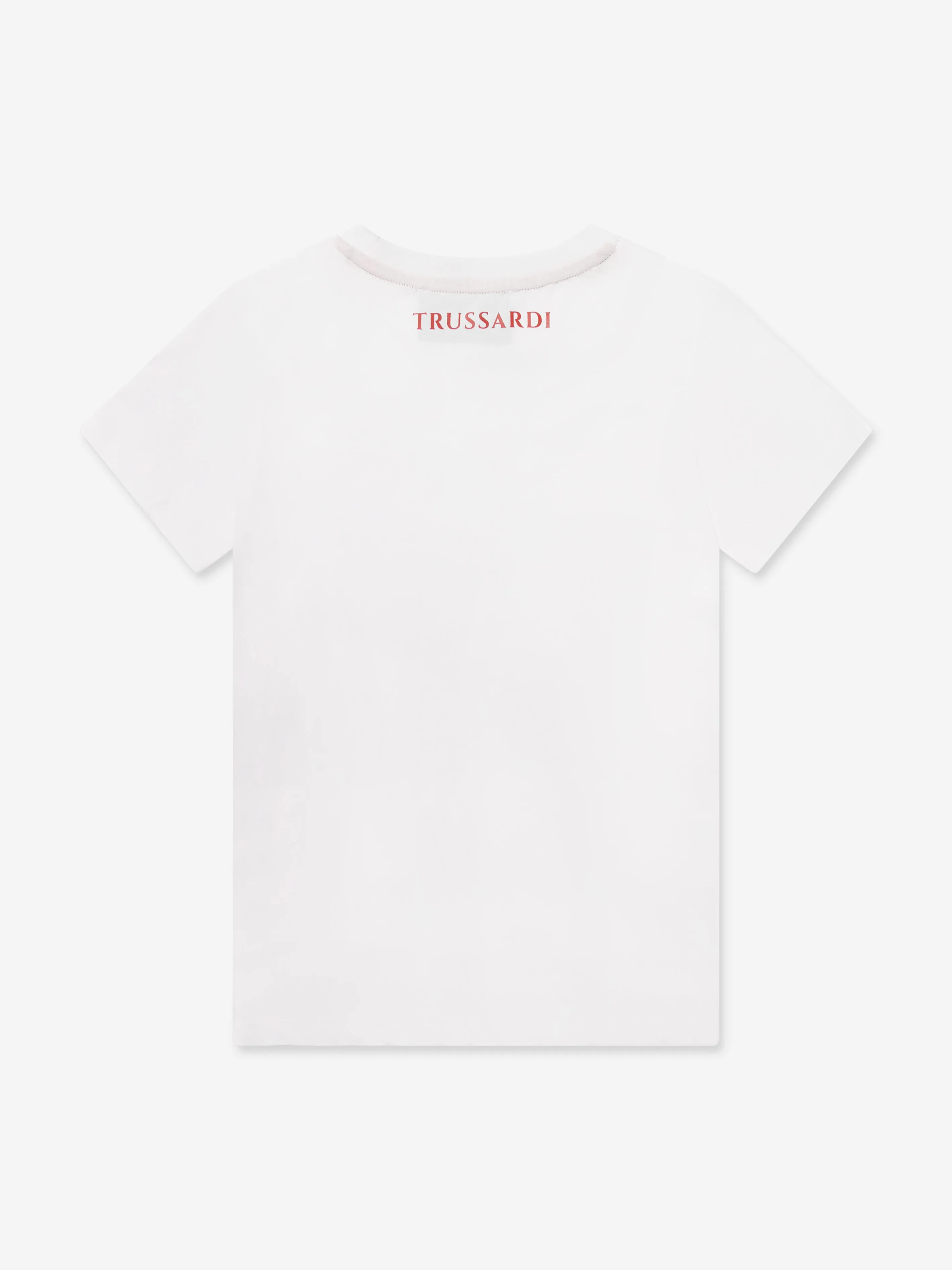 Trussardi Kids Cramel Logo T-Shirt in White