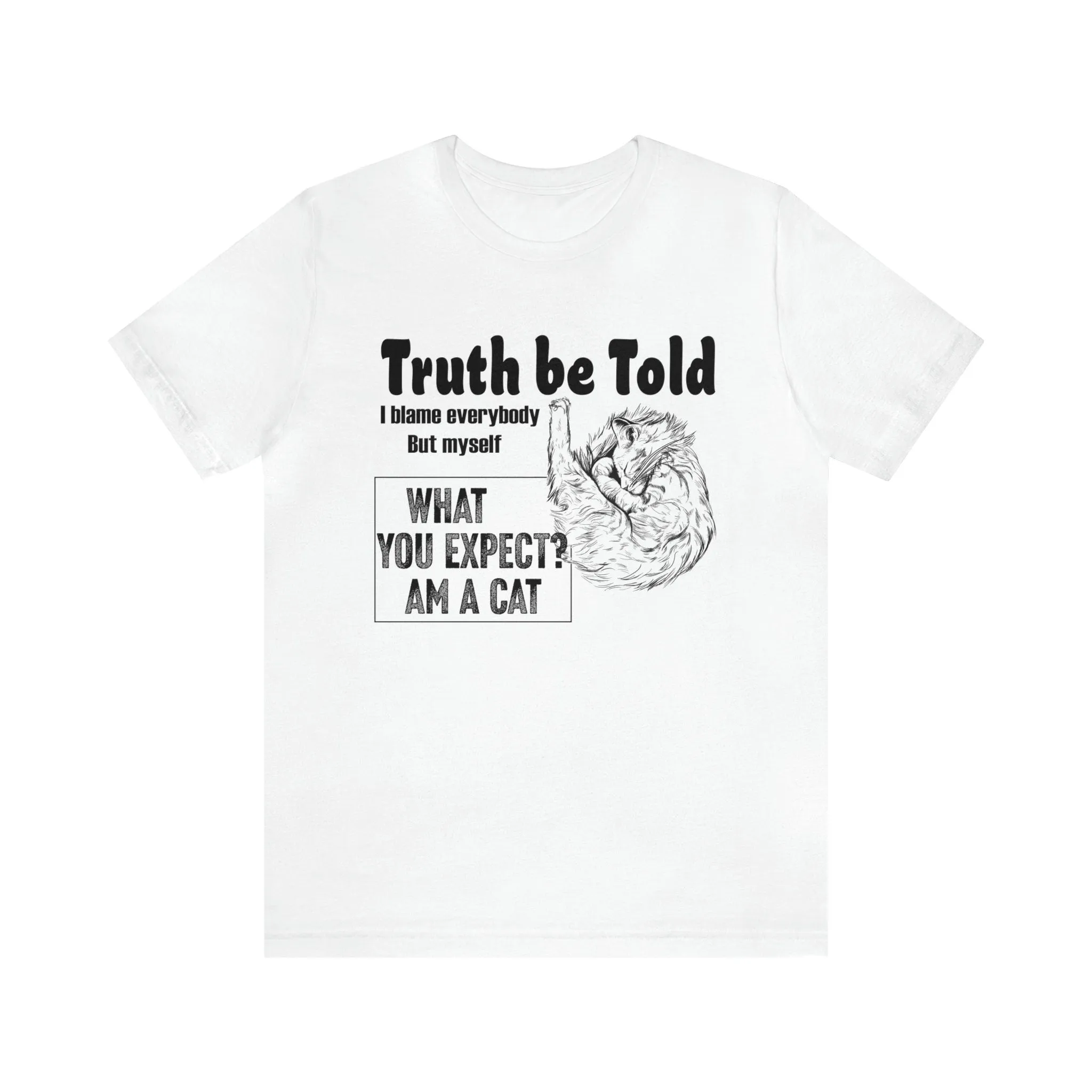 Truth T-shirt-Funny Cat-Blame T-shirt-Cat lover tees-custom t shirt-unisex t-shirts Shirt with pattern-Oversize Shirt