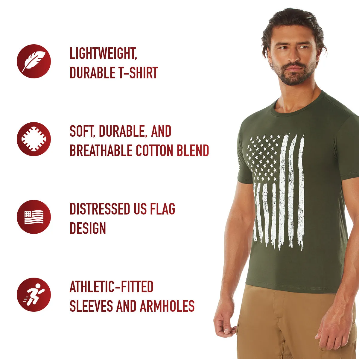 US Flag Athletic Fit T-Shirts
