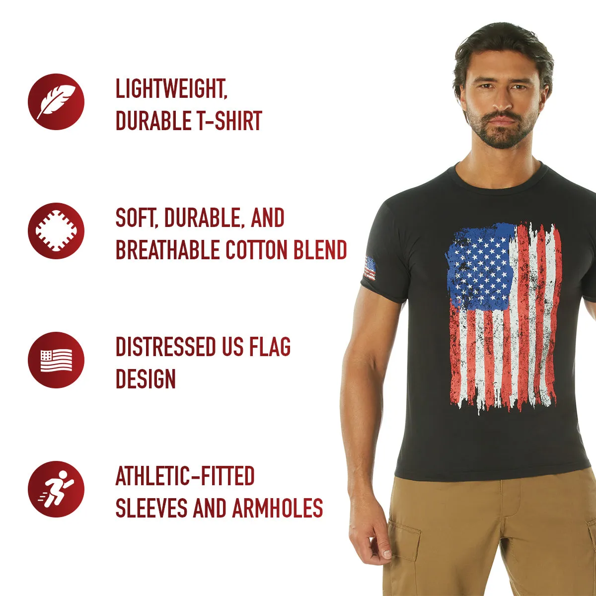 US Flag Athletic Fit T-Shirts