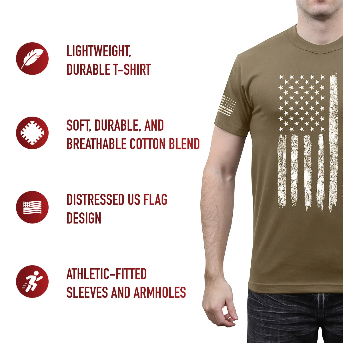 US Flag Athletic Fit T-Shirts
