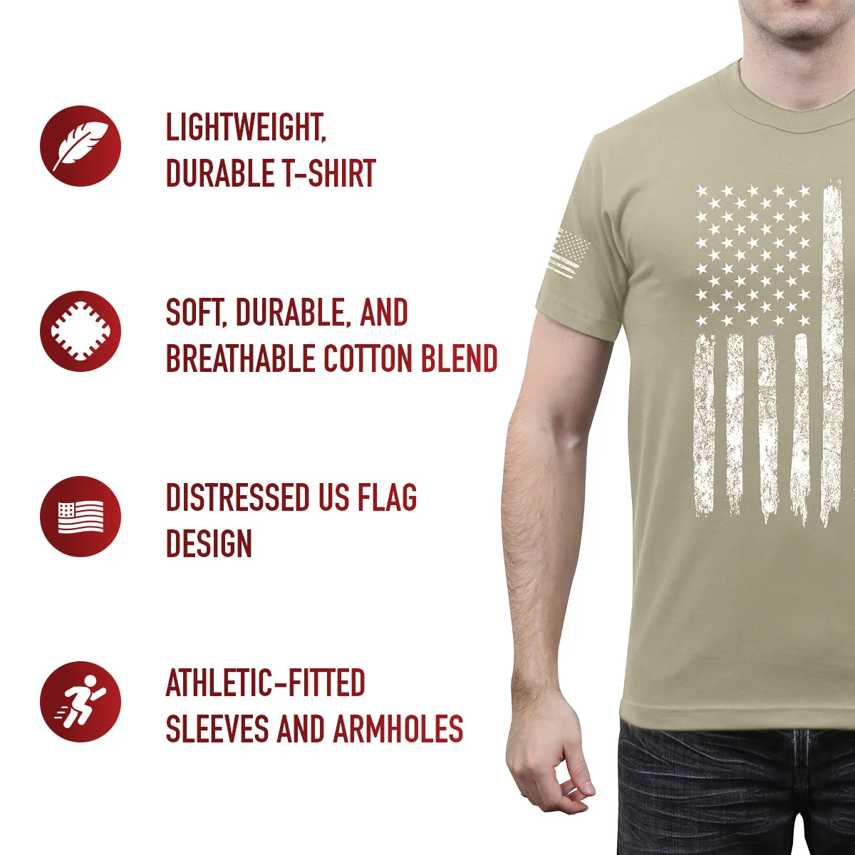 US Flag Athletic Fit T-Shirts