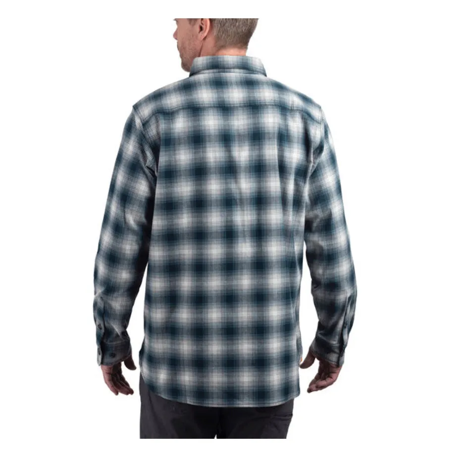Wall's Longhorn Men's Midweight Flannel Stretch Work Shirt YL860 - Blue