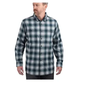 Wall's Longhorn Men's Midweight Flannel Stretch Work Shirt YL860 - Blue