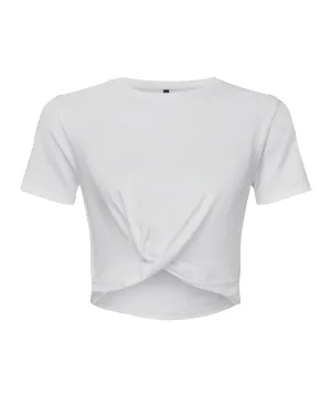 White - Women’s TriDri® twist crop top