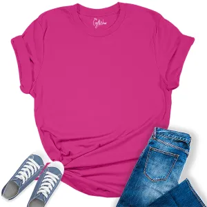 Womens Berry T Shirts Premium Casual Short Sleeve Shirts Oversized Tops