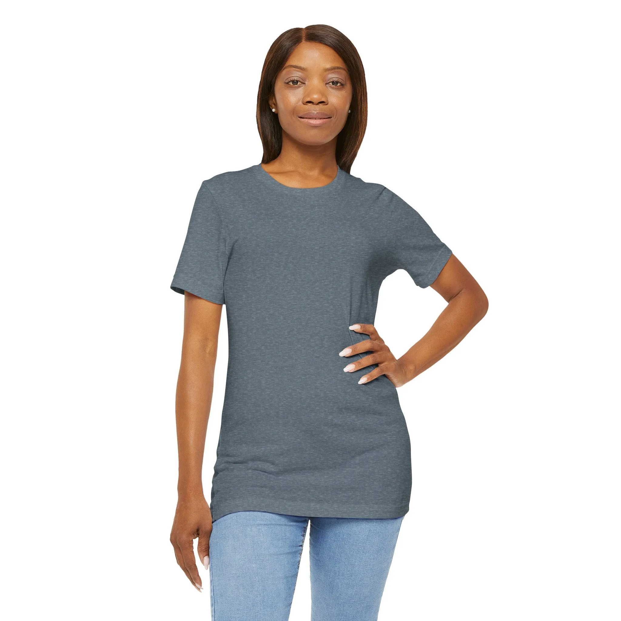 Womens Heather Slate T Shirts Premium Casual Short Sleeve Shirts Oversized Tops