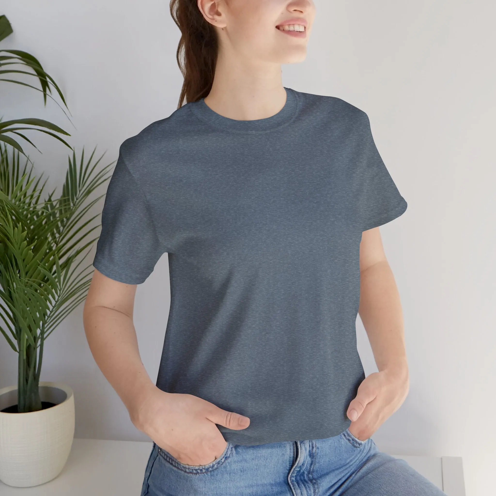 Womens Heather Slate T Shirts Premium Casual Short Sleeve Shirts Oversized Tops