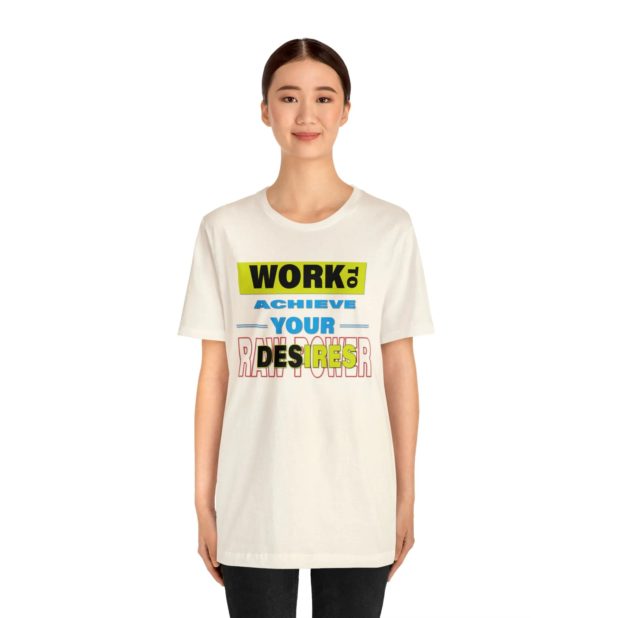 Work to Achieve Your Desires Exercise T shirt Gym Boxing Prints for friends tight-fitting Casual Wear T-shirt