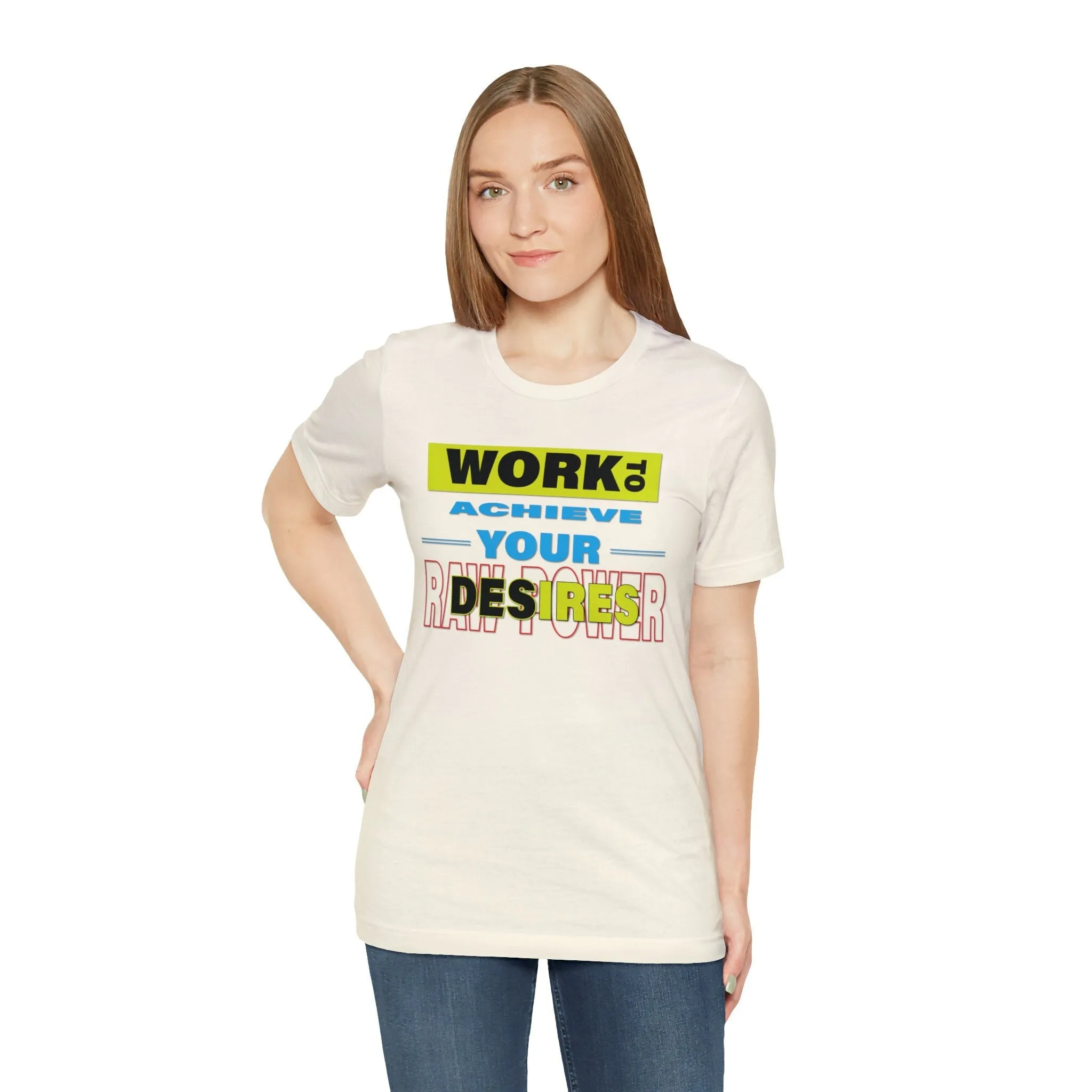 Work to Achieve Your Desires Exercise T shirt Gym Boxing Prints for friends tight-fitting Casual Wear T-shirt