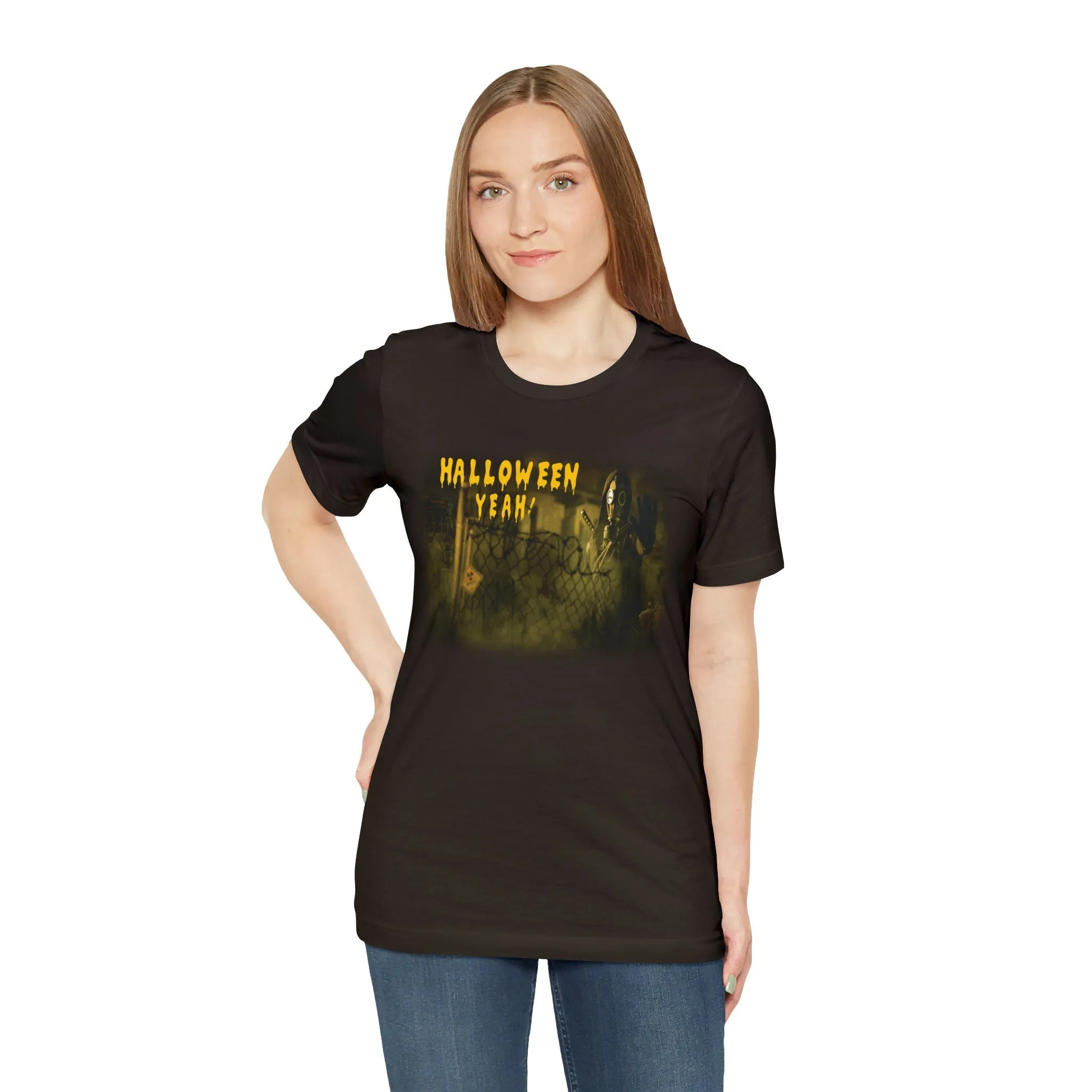 Yeah Halloween T-shirt | Black T Halloween shirt | Funny Graphics Apparel | Lose tee Gothic Clothe Dress