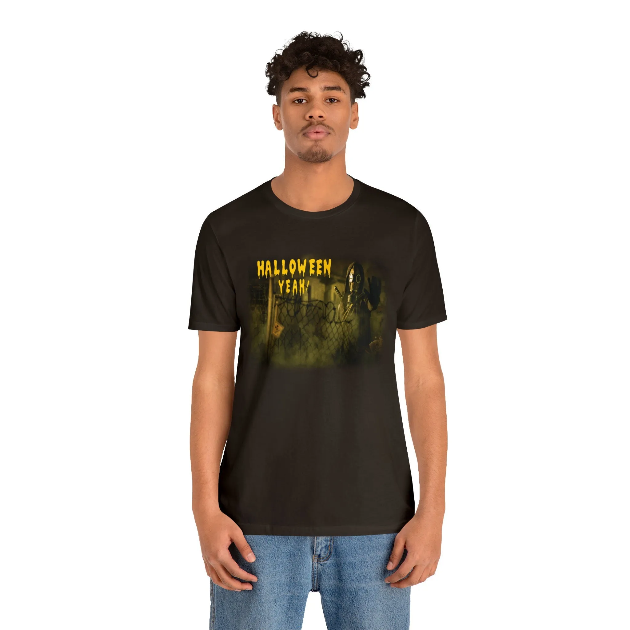 Yeah Halloween T-shirt | Black T Halloween shirt | Funny Graphics Apparel | Lose tee Gothic Clothe Dress