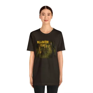 Yeah Halloween T-shirt | Black T Halloween shirt | Funny Graphics Apparel | Lose tee Gothic Clothe Dress